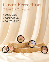 the SAEM Cover Perfection Triple Pot Concealer 4.5g*3 - PureRush