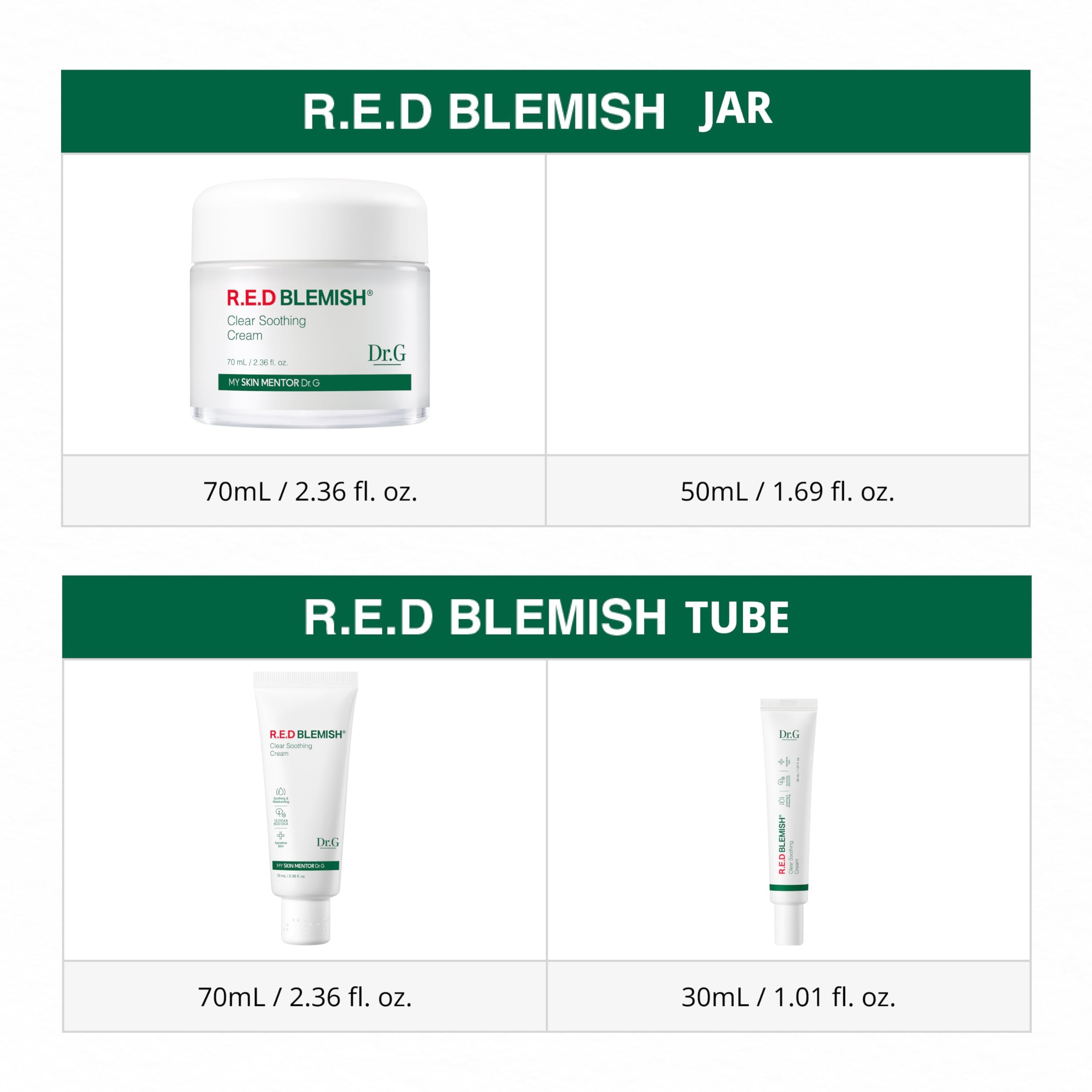 Dr.G Red Blemish Clear Soothing Cream 70ml - PureRush