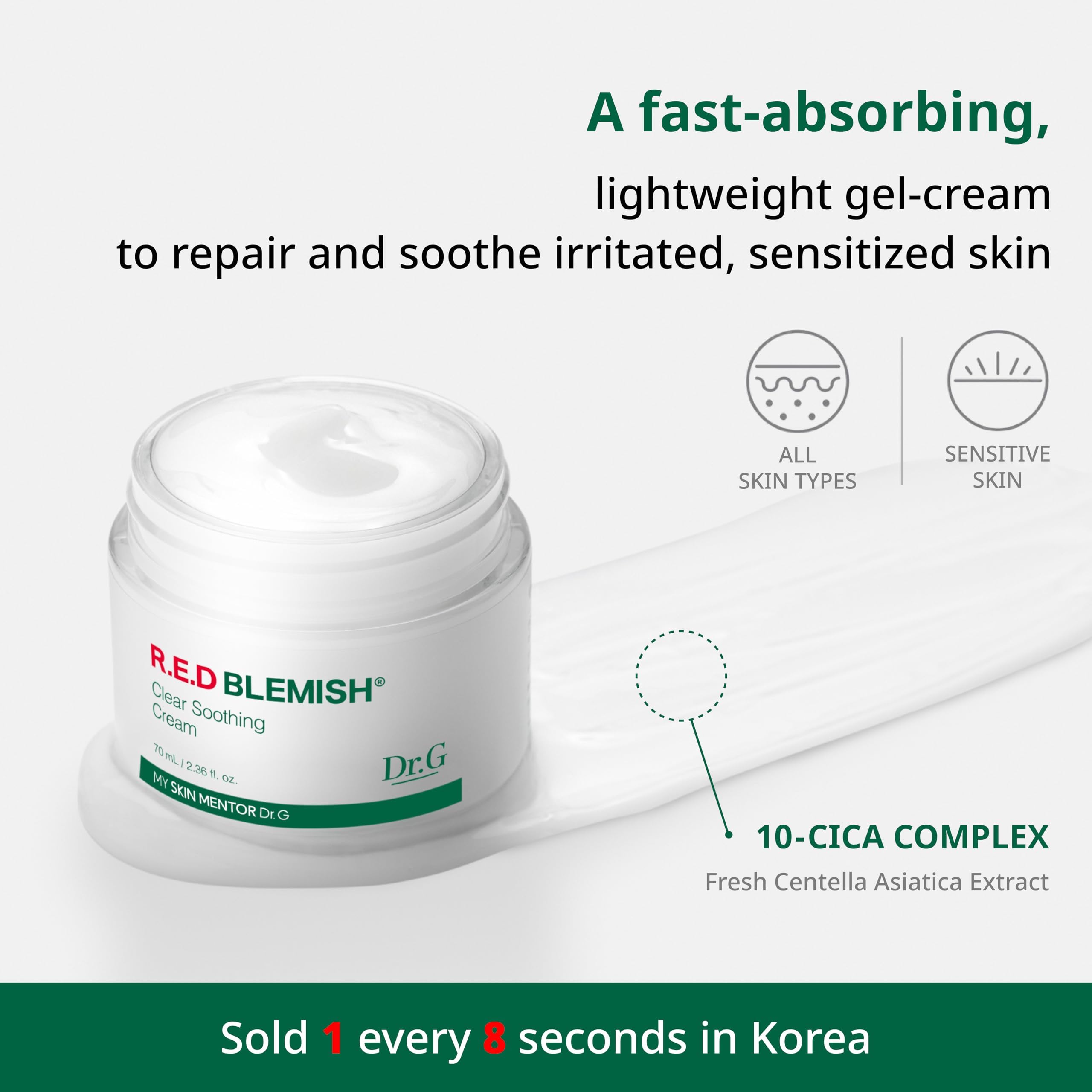Dr.G Red Blemish Clear Soothing Cream 70ml - PureRush