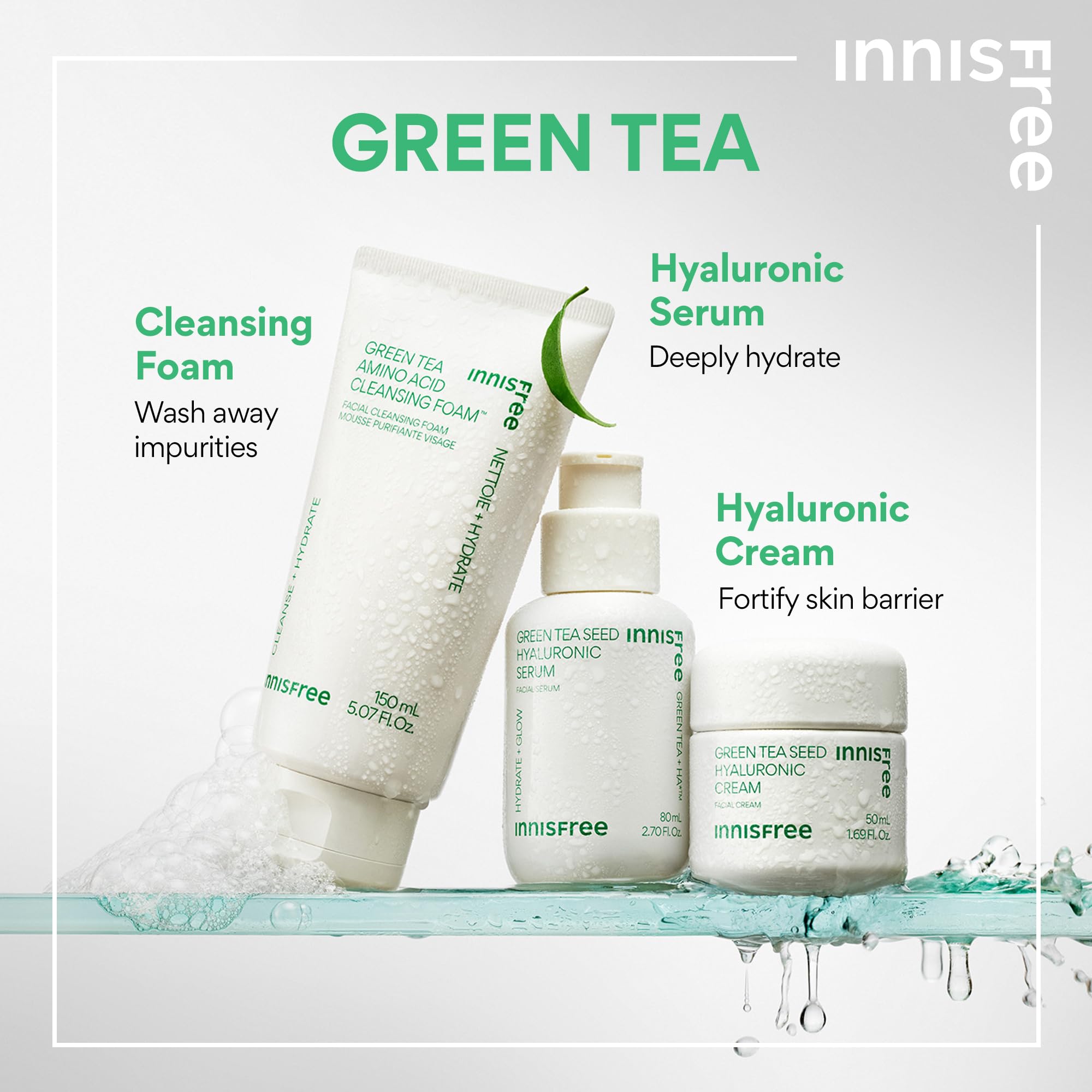innisfree Green Tea Seed Hyaluronic Serum 50ml - PureRush