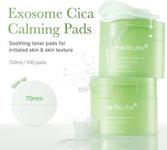 medicube Exosome Cica Calming Pad 150ml/100 Pads - PureRush