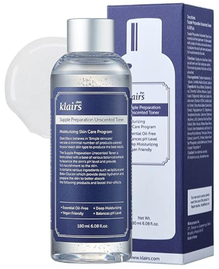 KLAIRS Supple Preparation Unscented Toner 180ml - PureRush